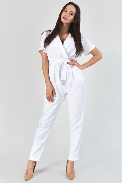 Biały kombinezon damski - Odzież