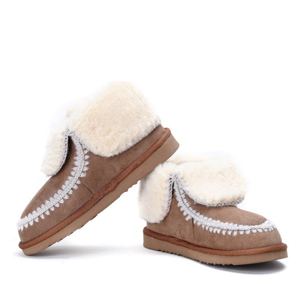 Śniegowce Emeraude w kolorze camel- Obuwie