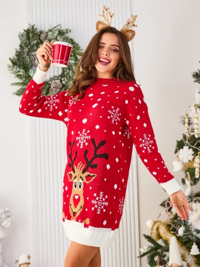 Royalfashion Rochie de Crăciun pentru femei în verde