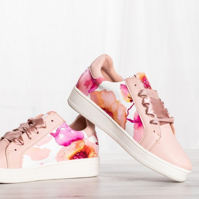 Różowe buty sportowe z ozdoba Balada - Obuwie