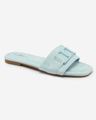 Royalfashion Șlapi de damă albaștri cu cataramă Rydr
