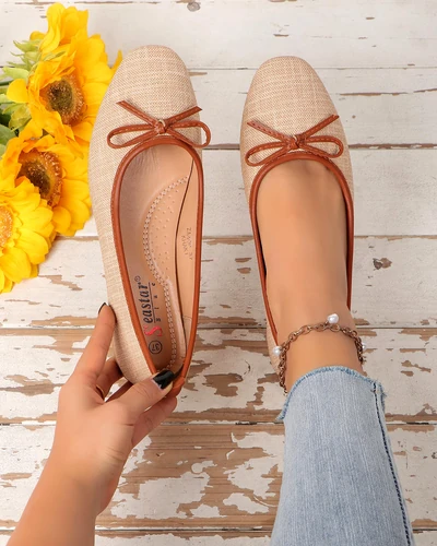 Pantofi balet pentru femei Royalfashion cu sclipici și o fundiță Aramie