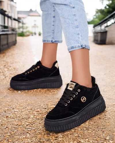 Royalfashion Adidași de damă încălțați cu blană Nozii