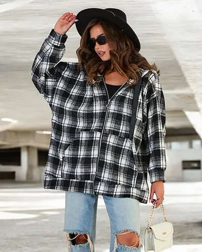 Royalfashion Palton tip cămașă pentru femei