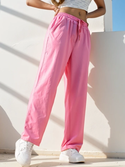 Pantaloni din țesătură din bumbac pentru femei Royalfashion, drepti