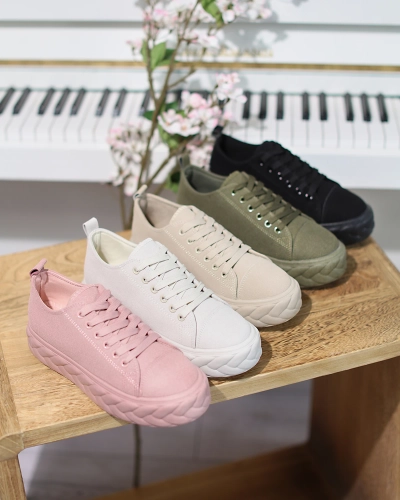 Adidași cu platformă pentru femei bej Sedix - Încălțăminte