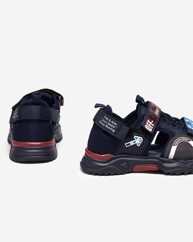 OUTLET Sandale pentru copii bleumarin cu Velcro Wukapi - Incaltaminte