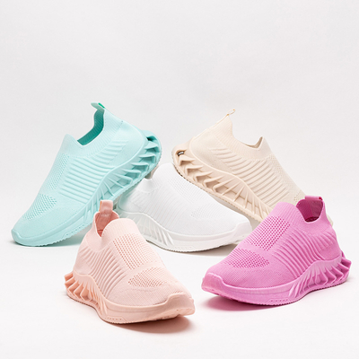 Pantofi sport de damă cu slip-on albi Dinging - Încălțăminte