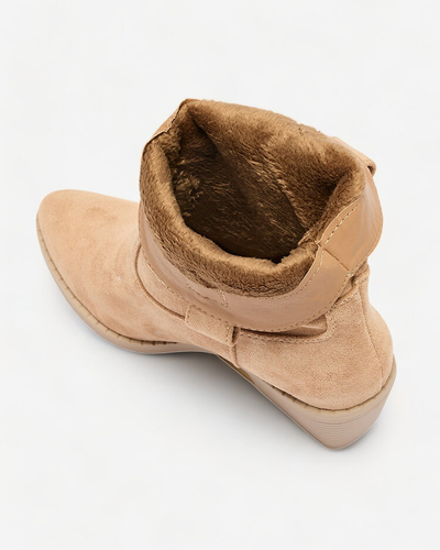 Royalfashion Cizme de cowboy izolate pentru femei maro deschis Bronco