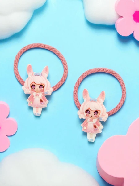 Elastice de păr Bambina Rosetta cu motiv păpușă