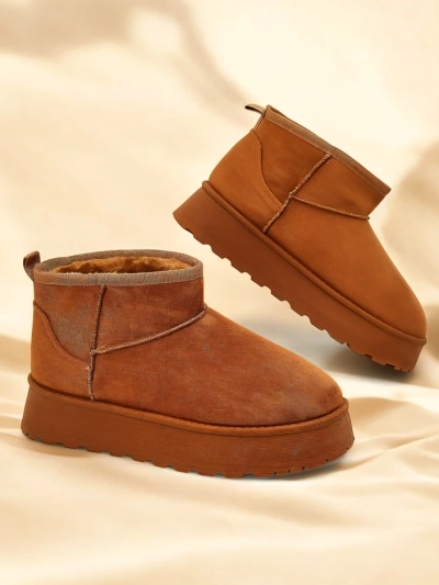 Royalfashion Încălțăminte scurtă asemănătoare cu cizmele de zăpadă pentru femei Fortesse