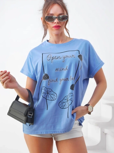 Tricou din bumbac pentru femei Royalfashion cu un imprimeu interesant