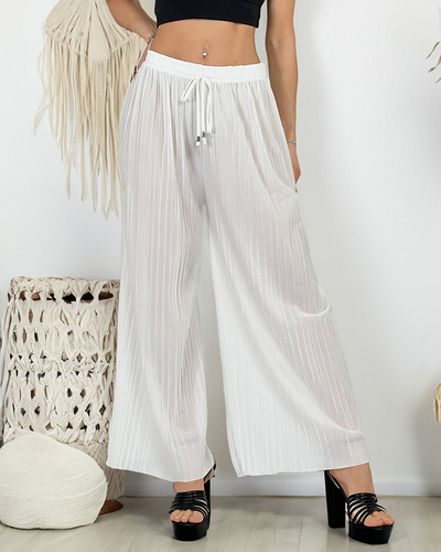 Royalfashion Pantaloni largi plisați de damă