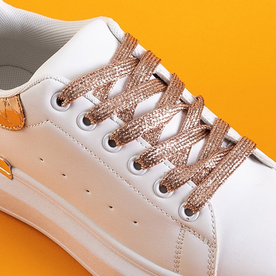 Încălțăminte sport dama Pamelia albă și aurie - Îmbrăcăminte