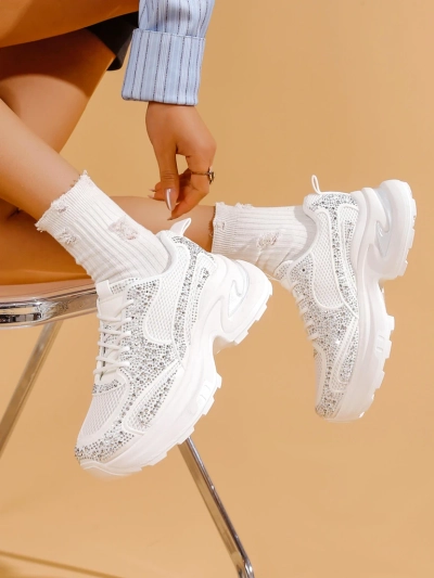 Sneakerii sportive Royalfashion pentru femei cu strasuri Bloss