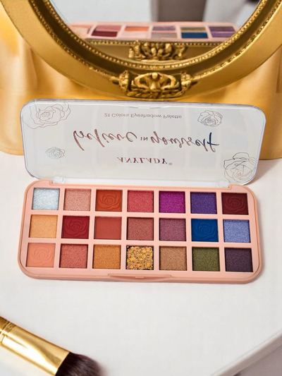 ANYLADY Paletă cu 21 de farduri de pleoape cu sclipici și mate Glamour Color&Nude
