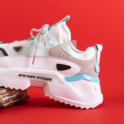 Adidași de sport albi Mapsy pentru bărbați - încălțăminte