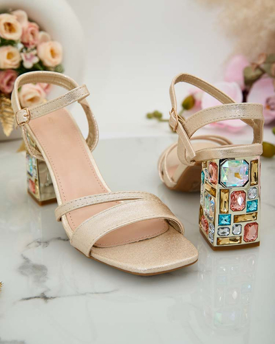 Royalfashion Sandale de damă Solepte cu strasuri