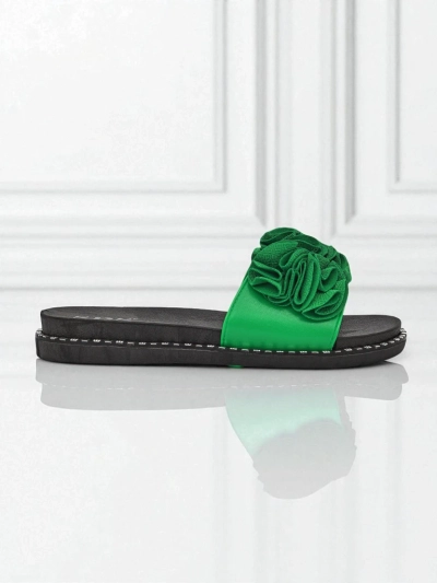 Royalfashion Papuci de damă cu talpă joasă Flora Verde