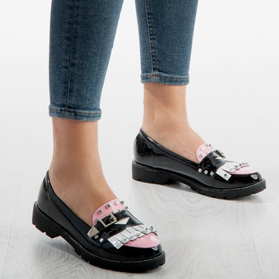 Mocasini negri cu ornamente Gwadalaha - Încălțăminte