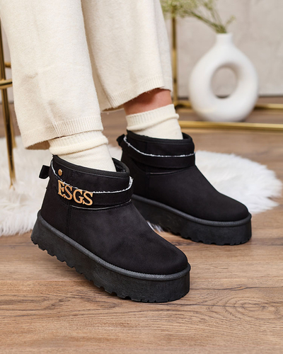 Royalfashion Cizme de zăpadă a'la roz pentru femei cu ornament Esgala