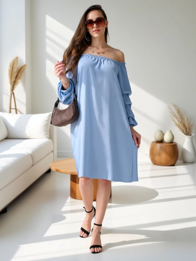 Rochie feminină Royalfashion Smooth a'la Spaniolă cu volane