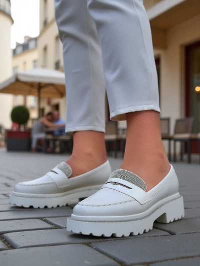 Royalfashion Mocasi femei cu strassuri Vinness