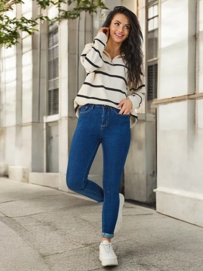 Royalfashion Blugi skinny din bumbac pentru femei