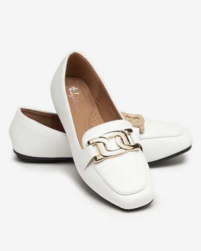 OUTLET Mocasini albi dama Melukia - Pantofi