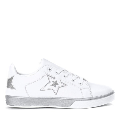 Biało - srebrne tenisówki z gwiazdką Estrella - Obuwie