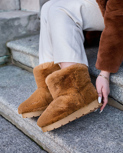 Cizme de zăpadă pentru femei de culoare camel Ottola- Footwear