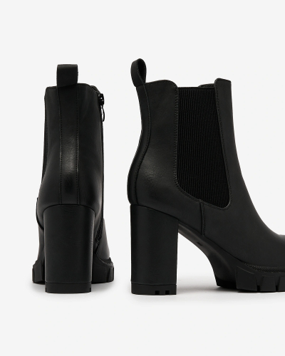 Royalfashion Cizme cu toc înalt pentru femei Negru Seihay