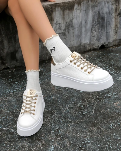 Sneakerii sportive pentru femei Royalfashion cu șireturi decorative Eone
