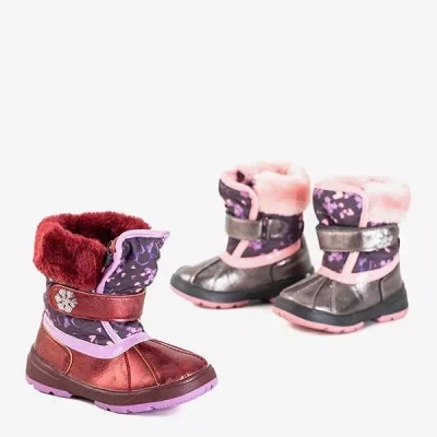 OUTLET Cizme de zăpadă pentru copii maro Apawa - Încălțăminte