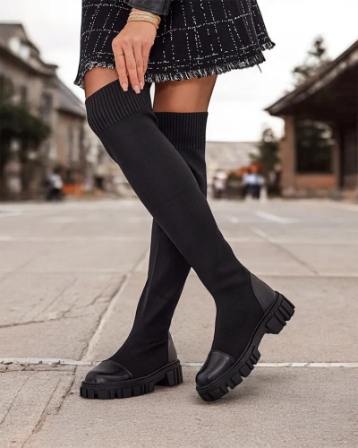 Cizme Royalfashion pentru femei din bizon la înaintare.