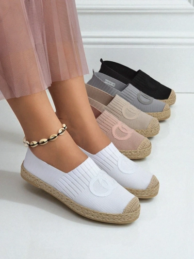Espadril pa dama Calista Biancha – blanku platé di suède ekológiko, estilo italiano