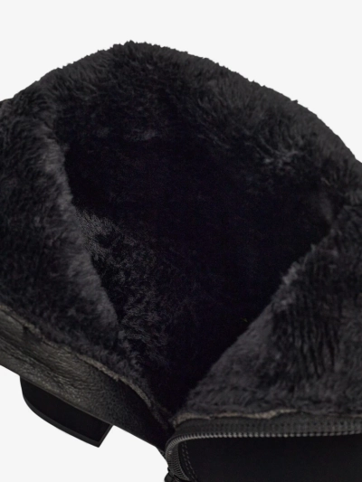 Botine damă eco piele cu toc gros și dantelă Kastrelle