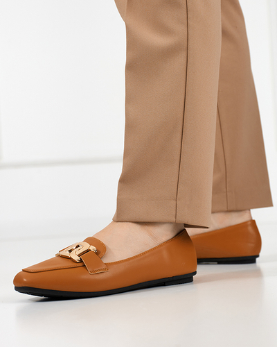 Mocasini de dama camel Melukia - Pantofi