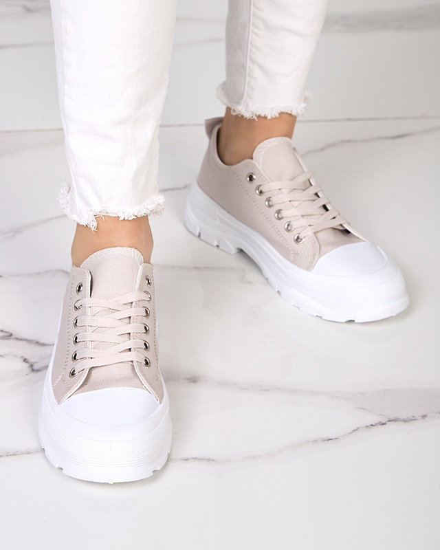 Adidasi gri dama pe talpa mai inalta Mytiko - Incaltaminte