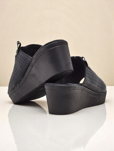 Royalfashion Klapki pou fanm sou talon Luna Wedge
