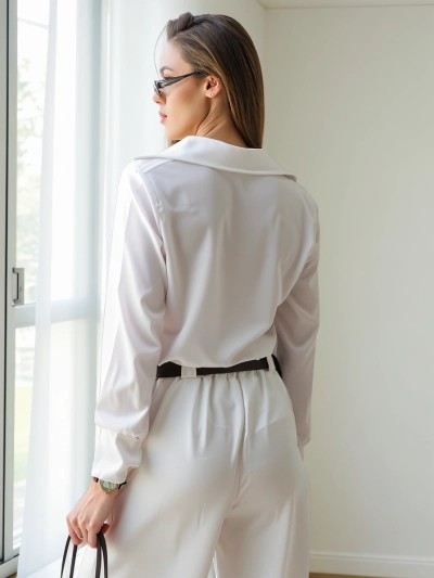 Royalfashion Cămașă de femei similară cu satin