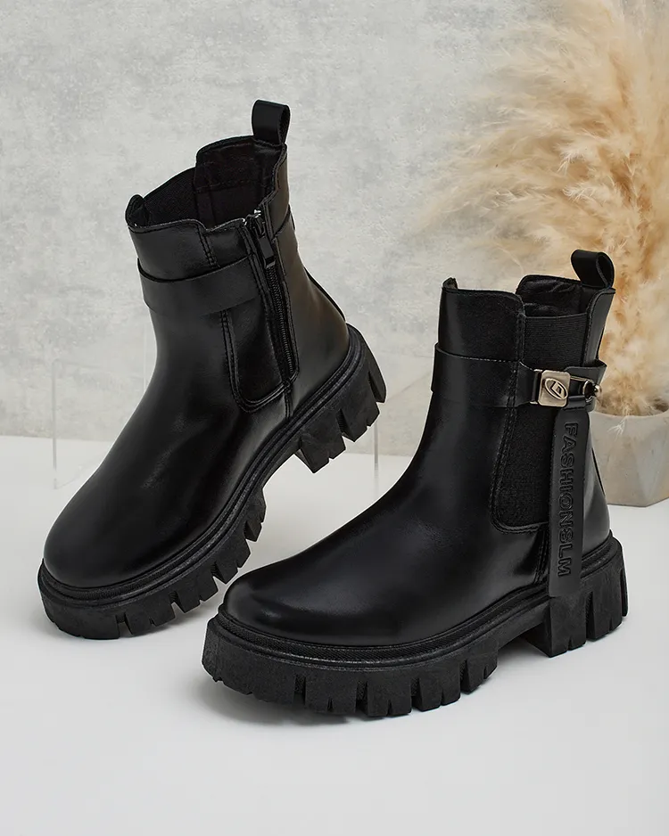 Royalfashion Cizme Dobinas din piele eko pentru femei