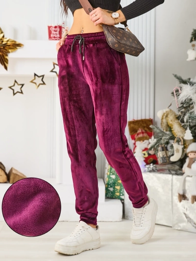 Royalfashion Pantaloni sport pentru femei căptușiti cu fleece