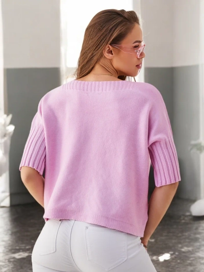 Pulover din viscoză pentru femei Royalfashion cu mâneci scurte
