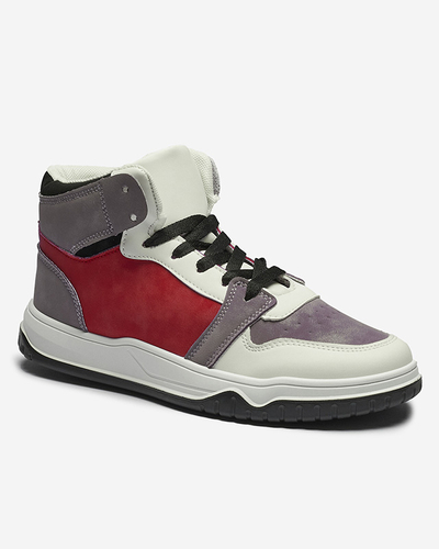 Adidași sport pentru femei, în alb și roșu Aopp- Footwear