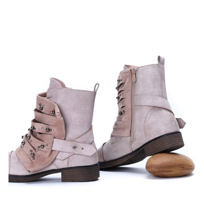 Workery z dżetami w kolorze jasnoróżowym Olesja - Obuwie