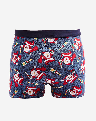 Royalfashion Boxeri de Crăciun pentru bărbați, albastru marin