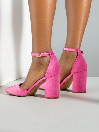 Royalfashion Pantofi cu toc pentru femei din eco-suede Caldeno