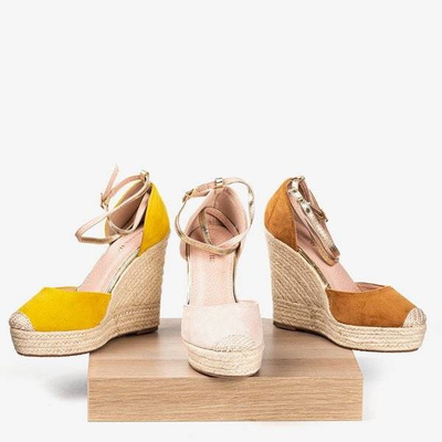 OUTLET Espadrile cu pulbere pe o pană înaltă Sablac - Încălțăminte