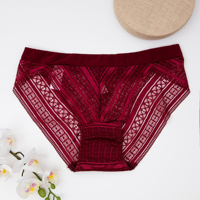 Chiloți de dantelă maro pentru femei - Lenjerie intimă